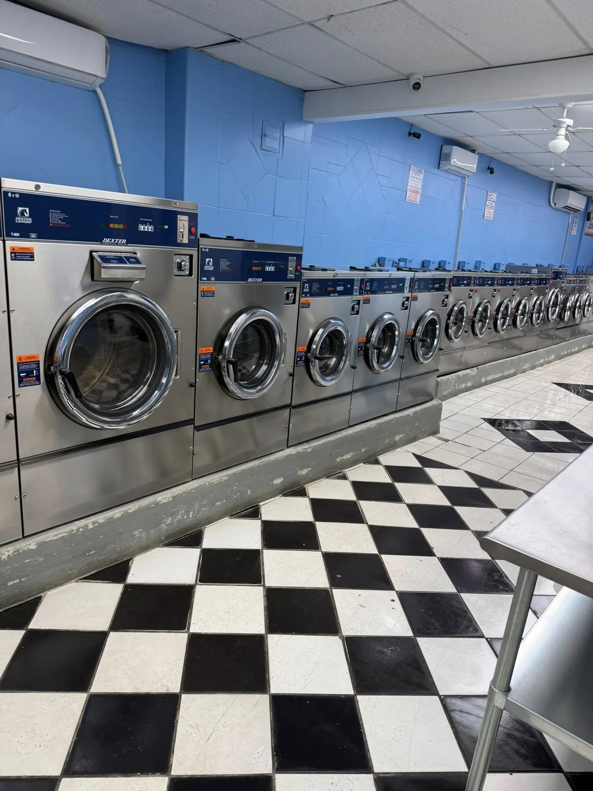 Modern Dexter laundry machines at The Wash House