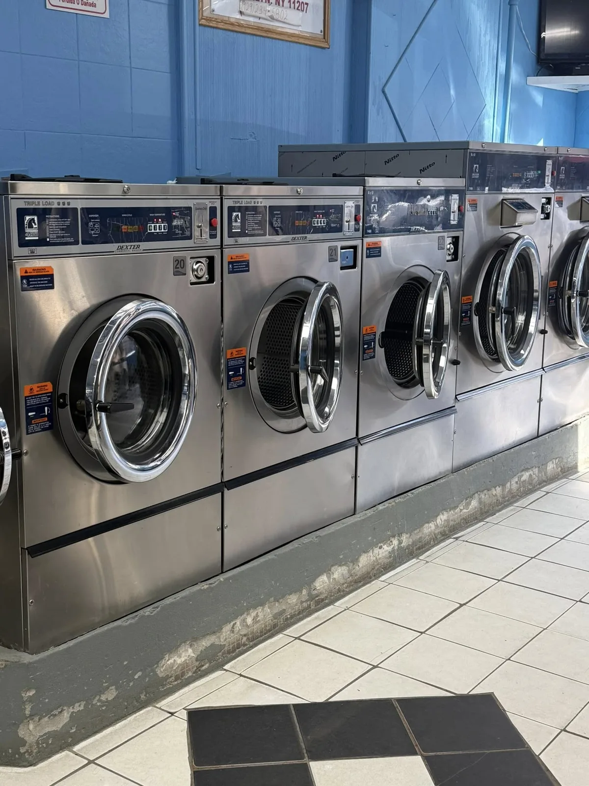 Dexter laundry machines closeup